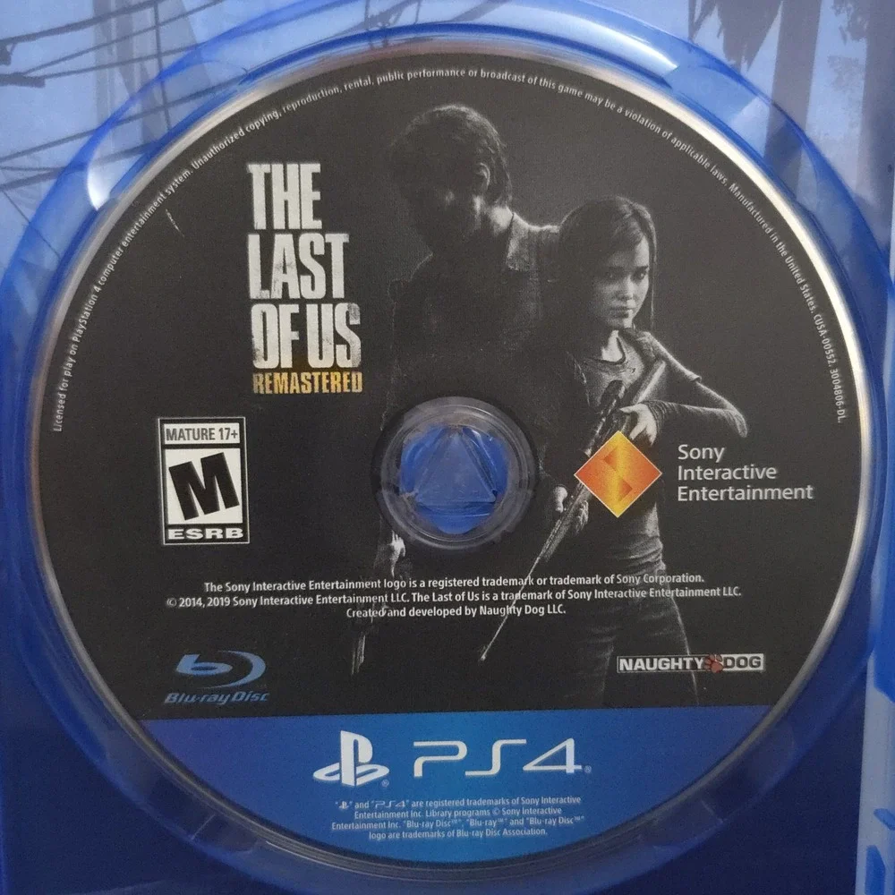 The Last of Us Remastered (PS4 PlayStation 4) Disc & Case‎ - Tested & Working